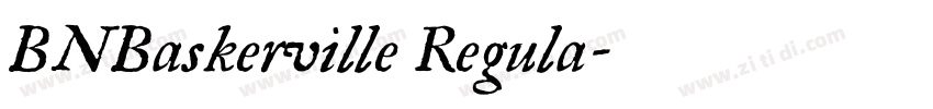 BNBaskerville Regula字体转换